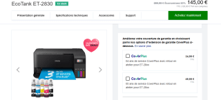 Imprimante Epson EcoTank ET-2830 à 145€