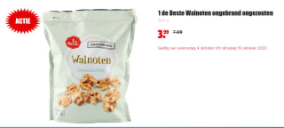 Walnoten 500 gram voor €3,99 bij Dirk