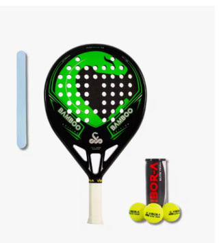 Pala de padel Vibor-a Bamboo Liquid 22 + 1 Bote Pelotas Vibora + 1 Protector Transparente por 54.82€ (Cuenta Nueva 44.82€)