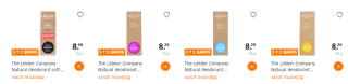 1+1 gratis op The Lekker Company deo bij de AH