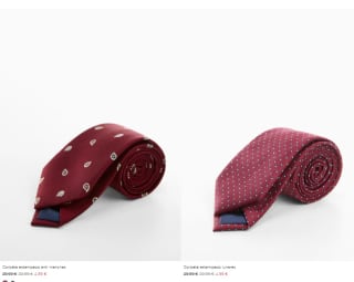 Hasta 90% descuento Mango Outlet Corbatas hombre desde 2,99€