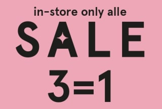 3 halen 1 betalen (winkels) of online 20% extra korting bij 3 items in de sale van Shoeby