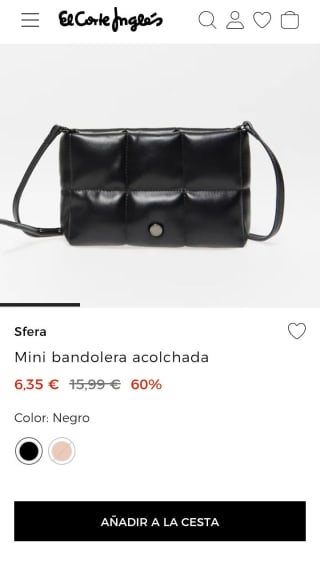 Sfera Mini Bandolera acolchada por 6,35€.