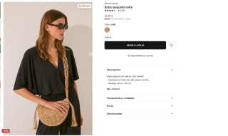 Women'secret Bolso pequeño rafia por 12,99€