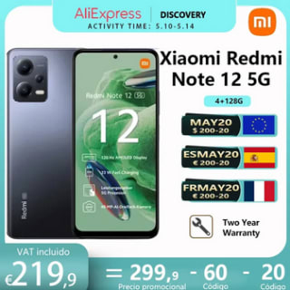 Xiaomi Redmi Note 12 5G NFC 4GB 128GB por 219,89€