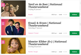 Heel veel theatervoorstellingen voor maar €10 tijdens Nationaal Theater Weekend 26 T/m 28 januari