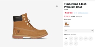 Timberland boots maat 36 met 50% korting bij Footlocker