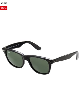 Gafas Ray-Ban WAYFARER Unisex de sol negras a tan solo 84,20€