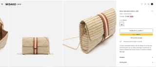 Bolso bandolera efecto rafia por 11€