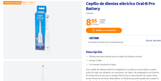 Cepillo de dientes eléctrico Oral-B Pro Battery en tiendas action