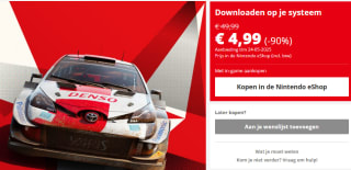 WRC 10 FIA World Rally Championship voor €4,99 in de Nintendo eShop.