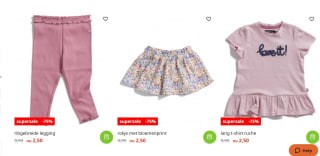 Diverse kleding vanaf €2,50 bij Terstal