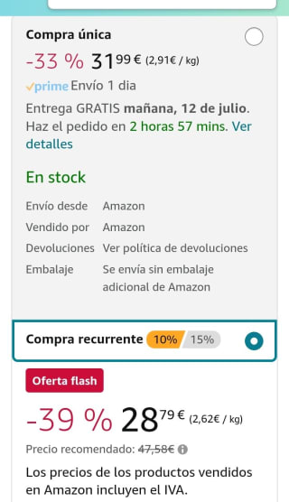 Pack de 2×5,5Kg de Nesquick por 28,79€.