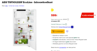 AEG TSF5O121DF inbouwkoelkast voor €599 bij Bol