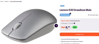 Lenovo 530 Ambidextrous RF Draadloos Optisch 1200 DPI muis voor €6,95 bij Ibood