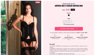 Guêpière Ferveur Mademoiselle Secrète à 24€