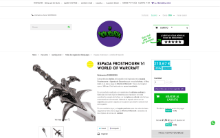 Espada Frostmourn 1 1 World of Warcraft por 210,67€