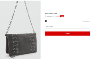 Bolso sobre de piel por 9.99€