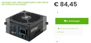 Seasonic Focus Gold SGX-500, 500W, Modulair voor €84,45 bij Sicomputers