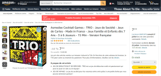 TRIO - Jeux de Société Asmodee Cocktail Games à 7,23€