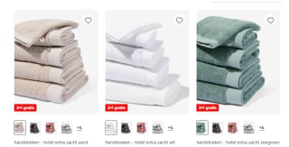 2+1 gratis op hotel- en tweedekans badtextiel bij de Hema