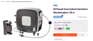 G.F. REWALL Automatisch oprolbare wandslangenbox 35 meter voor €99,95 bij Ibood