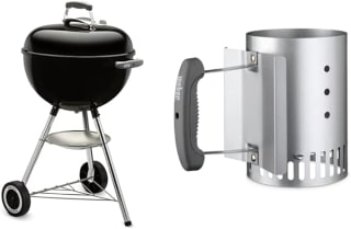 Asador de Carbón Weber Original Kettle 18" + Chimenea por $2,789 en Amazon