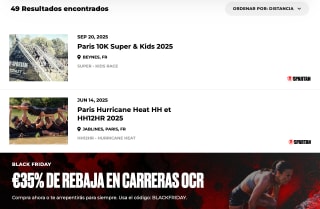 Black Friday Código 35% Descuento carreras Spartan Race OCR