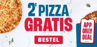 2e pizza gratis bij bestelling in de Domino's app