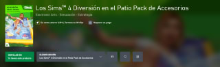 Gratis Los Sims 4 "Diversión en el Patio" Xbox