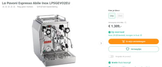 La Pavoni Espresso koffiemachine Abile voor €1309 bij Artandcraft
