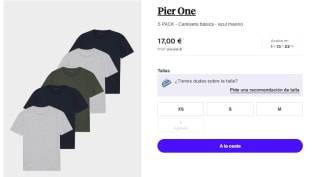 Pack 5 Camisetas Pier One por 17€