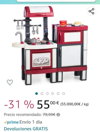Chicos Kitchen artistI cook cocina de juguete por 55€.