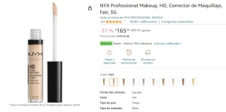 NYX Professional Makeup HD Fair 3G por $165 en Amazon