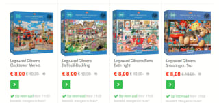 Alle Gibsons legpuzzels voor €8 p.s. bij boekenvoordeel