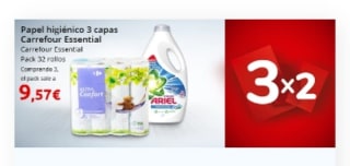 Recopilación 3×2 Droguería en Carrefour.
