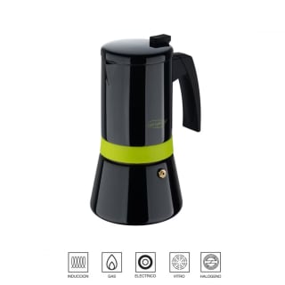 Cafetera de acero inoxidable 6 tazas SAN IGNACIO por solo 16€ Apta para inducción