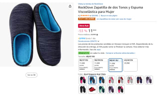 RockDove Zapatilla de dos Tonos y Espuma Viscoelástica por 11,20€ varios colores