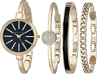 Anne Klein Gouden Stalen Horloge en Armband Set voor €67 bij Amazon