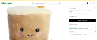 Peluche Vaso té con leche 11 cm por 5€