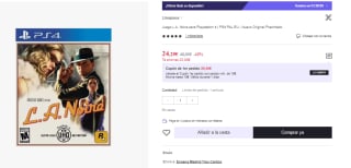 Juego PS4 L.A. Noire por 24.29€ (Cuenta Nueva 14.57€)