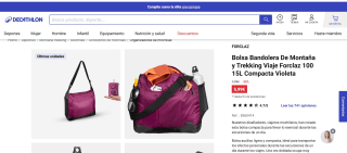 Bolsa Bandolera De Montaña y Trekking Viaje Forclaz 100 15L Compacta Violeta por 5,99€