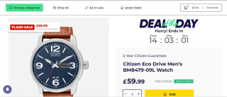Citizen Eco Drive Men’s BM8479-09L Watch: £59.99
