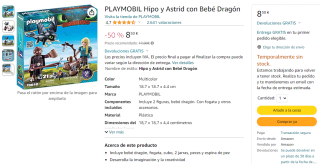 Playmobil Hipo y Astrid con Bebé Dragón por 8,50€