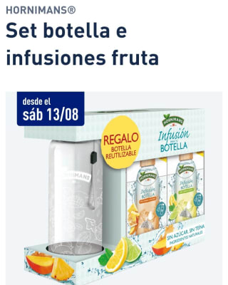 Set botella e infusiones Hornimans 4,50€