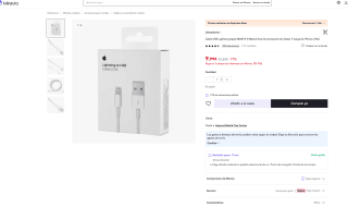 Cargador 12W Iphone Dos Puertos USB + 2x Cables 2M Lightning por solo 7,20€