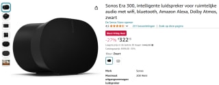 Sonos Era 300 speaker voor €322,13 bij Amazon