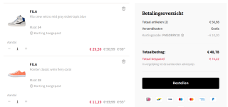 20% extra korting op FILA sneakers in de sale tot 60% bij Otrium