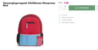 Verzorgingsrugzak Childhome Neoprene Red voor €7,50 bij Van Asten