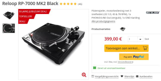 Reloop RP-7000 MK2 Deep Black DJ-draaitafel voor €399 bij Musicstore